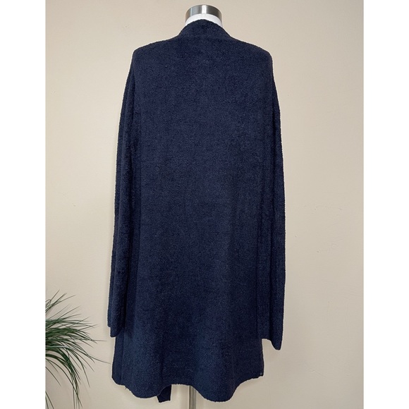 Barefoot Dreams Navy Blue CozyChic Lite Drape Front Island Wrap Size L/XL - Picture 3 of 8